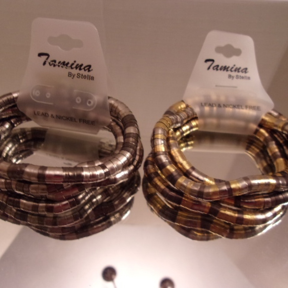 2 Tamina Siver & Gold Bracelets. L43-4